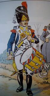 Napoleonic grenadier drummer
